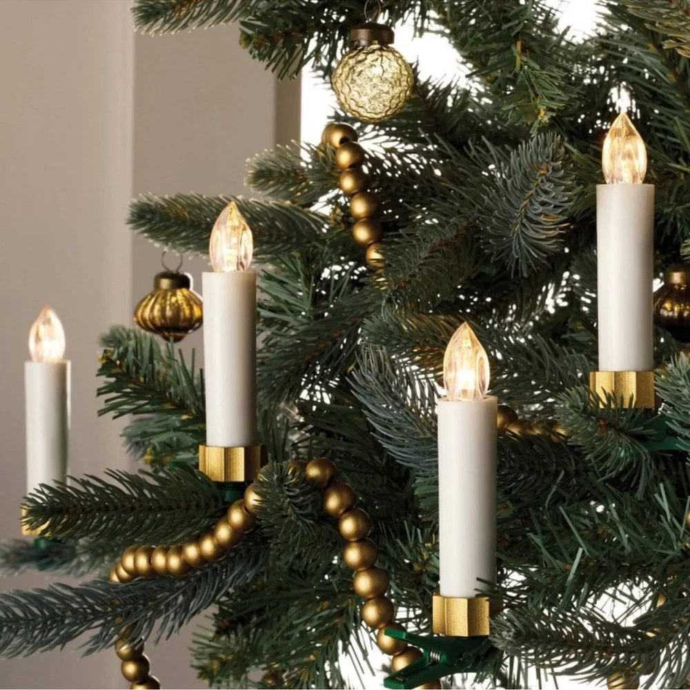 10ct 4.88" Christmas Tree Taper Flameless
Candles Brass - Hearth & Hand - Picture 2 of 5
